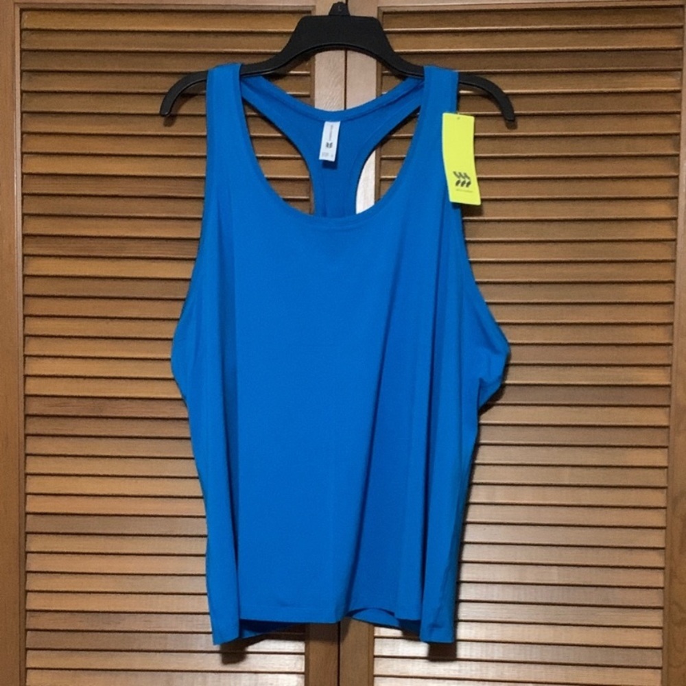 NWT All In Motion Racerback Athletic Tank Top Blue 2X